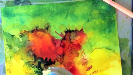 How to paint with Alcohol Inks, a step by step tutorial