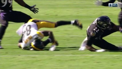 Eric Weddle's would-be pick-six on Antonio Brown's bobbled catch is called back