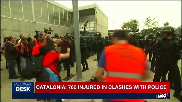 i24NEWS DESK | Catalonia: 760 injured in clashes with police | Sunday, October 1st 2017