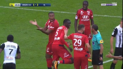 Le carton rouge de Marcelo - Angers VS Lyon (01/10/2017)