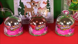 Shopkins Bauble Ornaments! Barbie Chelsea Christmas Doll! Rudolph Lip Gloss Set! Holidays!