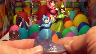 Opening 38 Play doh Surprise Eggs! Princess Sophia Disney Princess Fairy Princess Pixar