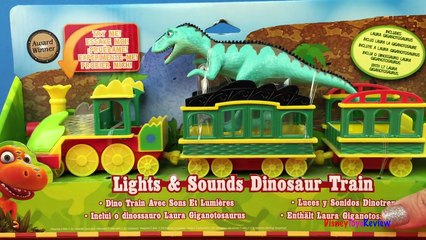 Dinosaur Steam Engine Train with lights & sound with Laura the Gigantosaurus by DisneyToysReview