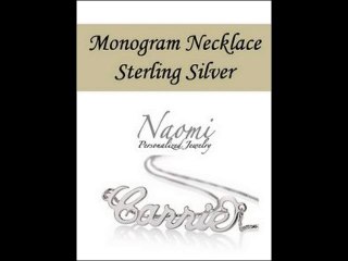 Monogram Necklace Sterling Silver