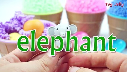 Foam Clay Ice Cream Surprise Toy and Learn Animal Names with Cute Eraser Toys Toddler Learnig Video