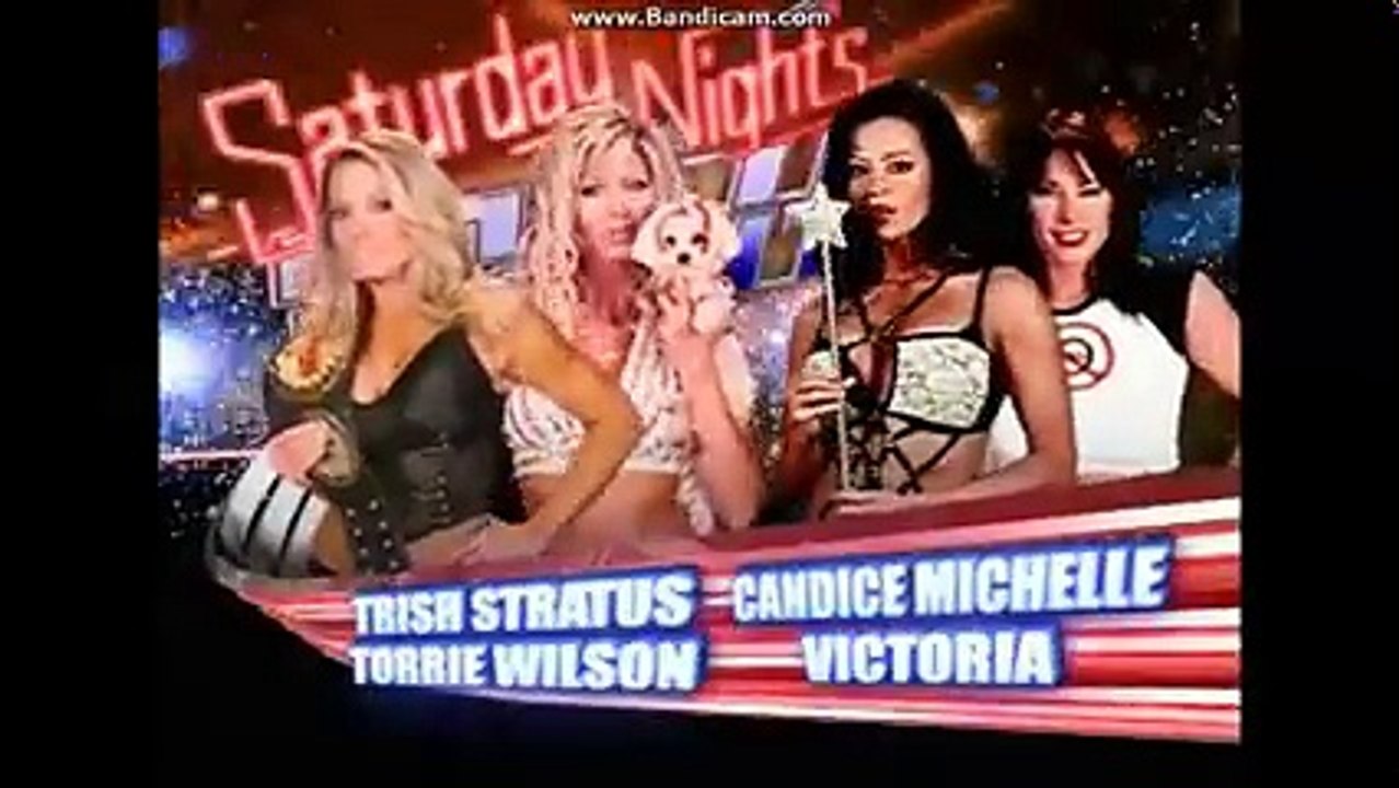 WWE RAW  Trish Stratus vs Victoria  w Candice Michelle Womenschampionship
