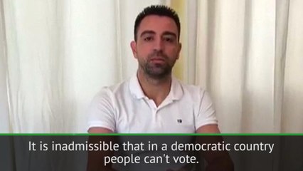 Xavi condemns response to 'peaceful' referendum