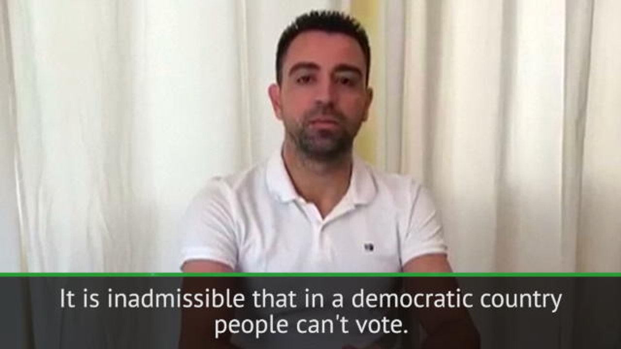 Xavi condemns response to 'peaceful' referendum