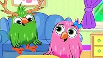 Bird Family Learn Colors Full Episodes, Cartoon Animation, Finger Family Nursery Rhymes English #10