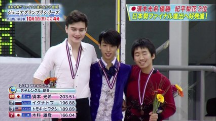 JGPS 第3戦 ラトビア大会 男子FSダイジェスト木科・須本選手