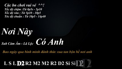 NƠI NÀY CÓ ANH cảm âm sáo trúc c5 - 3 tốc độ cho các bn chơi - Beat nơi này có anh