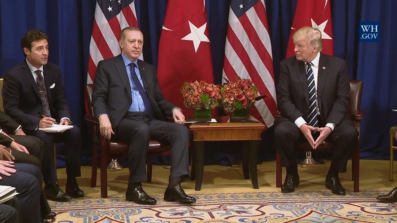 President Trump Chats With President Erdogan of Turkey
