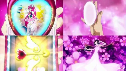 桃キュアシンクロミラーチェンジ!_ PinkCures Sync Mirror Change!-mAmcJaMN0Fo