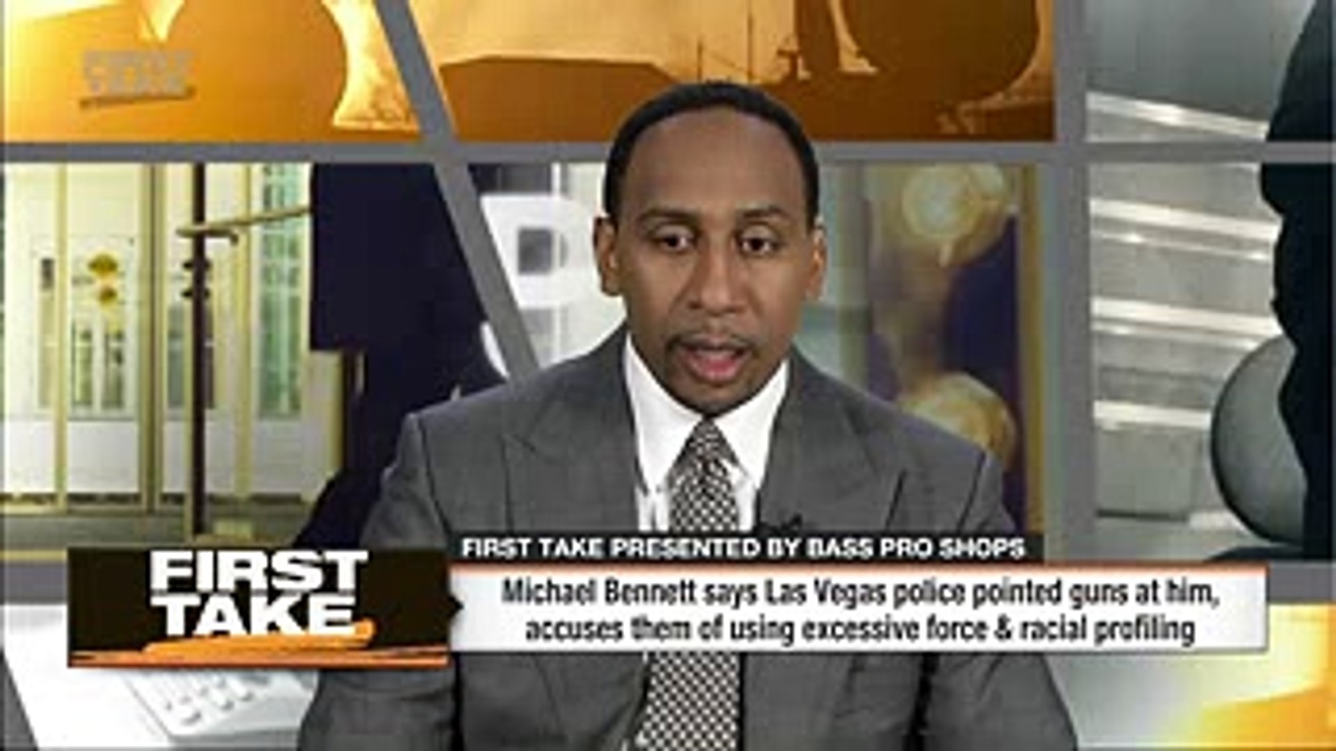⁣Stephen A. Smith thankful Michael Bennett is still alive  First Take  ESPN