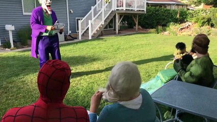 SpiderBaby Plays Tricks on Spiderman and Captain America - Fun Superhero Kids In Real Life In 4K