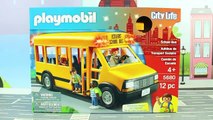 Playmobil SCHOOL BUS Visits Playmobil Police Station playmobil police car toys review PiToys