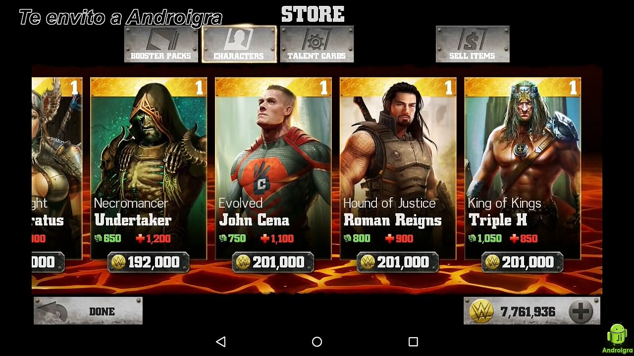 WWE Immortals Monedas infinitas/ Mod - No root