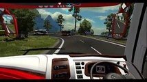 Agra Mas mod Bus SHD lintasi jalan pegunungan  telolet | ets2 bus Indonesia