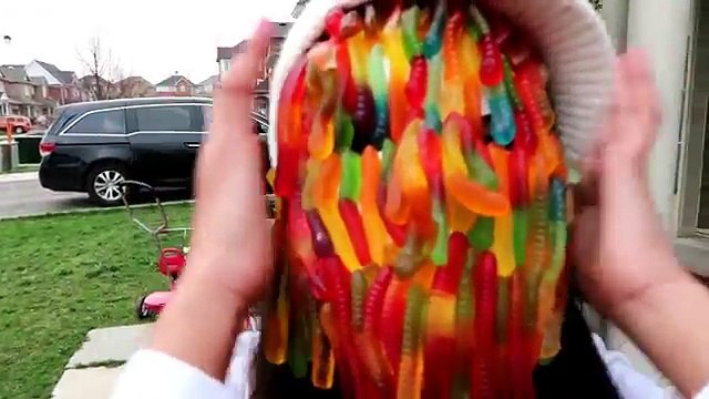 Gummy Food vs Chocolate vs Warheads Candy Challenge ! HZHtube Kids Fun