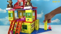 Peppa Pig Blocks Mega House LEGO Creations Sets With Masha And The Bear Legos Toys For Kids #8