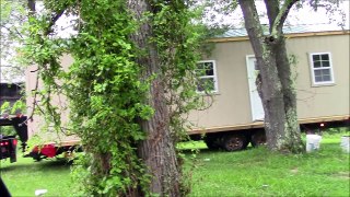 The shell for tiny house build is delivered to the homestead!