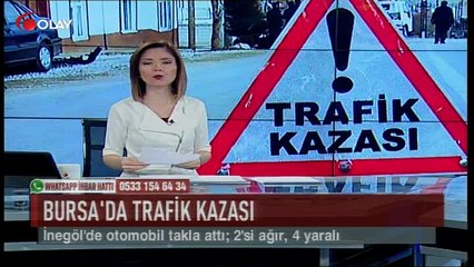 Bursa'da trafik kazası: 4 yaralı (Haber 01 10 2017)