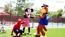JOKER STEALS MONEY from SPIDERMANS HOUSE w/ Minnie Mouse, Paw Patrol Chase, Superman & Jafar