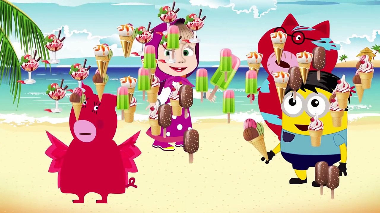 Masha and Dora Swimming At The House With The Bear. Маша и Медведь Finger Family song For kids