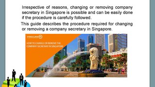 How to change or remove the company secretary in Singapore