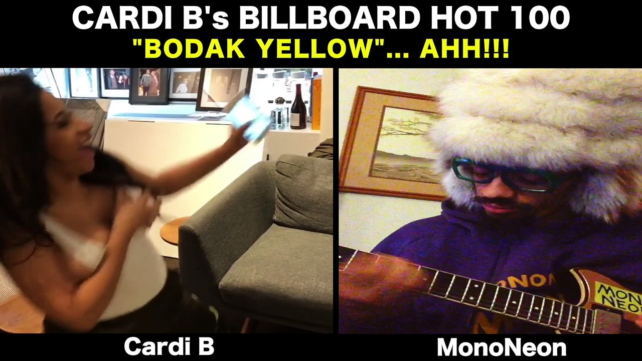 MonoNeon & Cardi B - "Billboard Hot 100 - Bodak Yellow... AHH!!!"