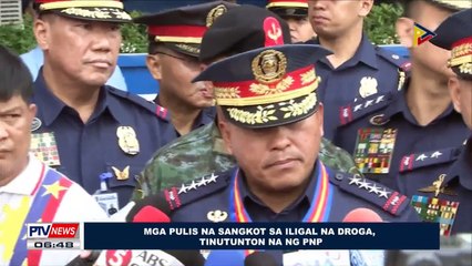 Mga pulis na sangkot sa iligal na droga, tinutunton ng PNP