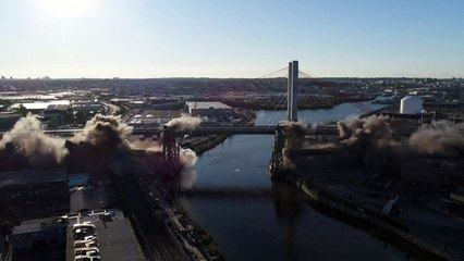 One of New York's oldest bridges explodes
