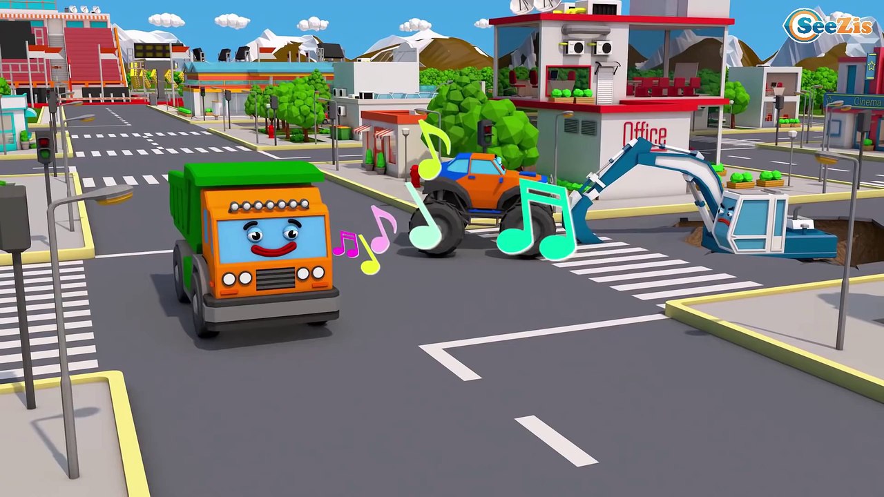 Giant Bulldozer & Big Truck Real Construction Vehicles 3D Kids Cartoon | Cars & Trucks Stories