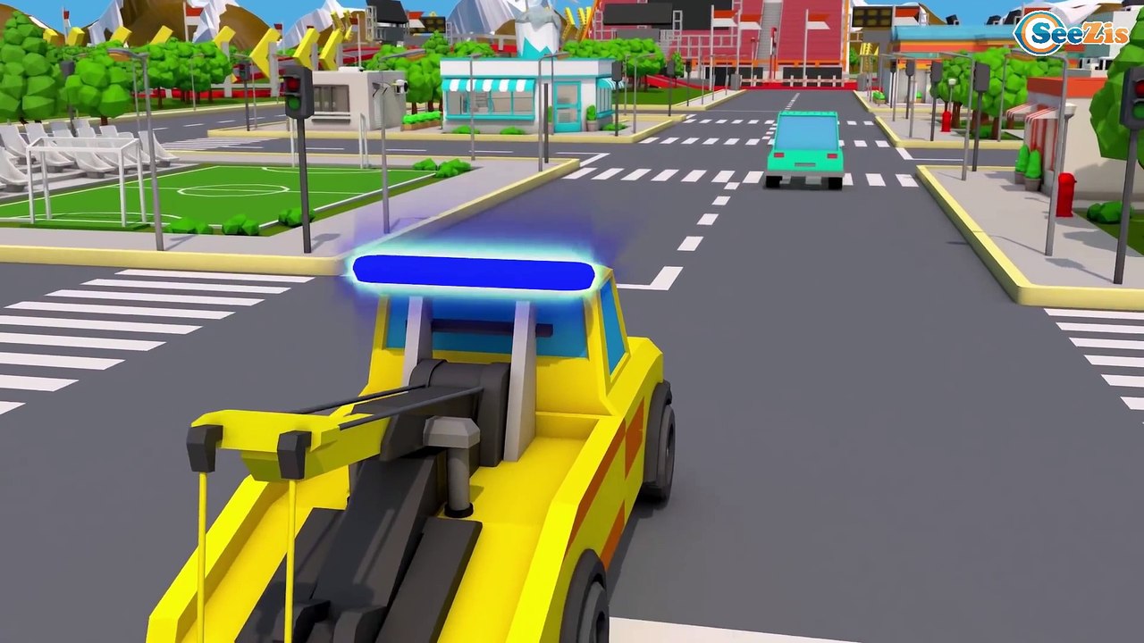 Super Red Truck CRASH on the Road in Trucks City | Trucks Cartoon for kids | Cars & Trucks Stories