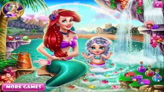 Disney princess games Ariel Baby care makeup dress up