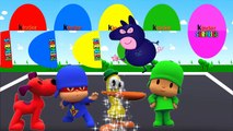 Colors for Children to Learn with Pocoyo, Loula, Pato, Elly Surprise Eggs Learning Videos