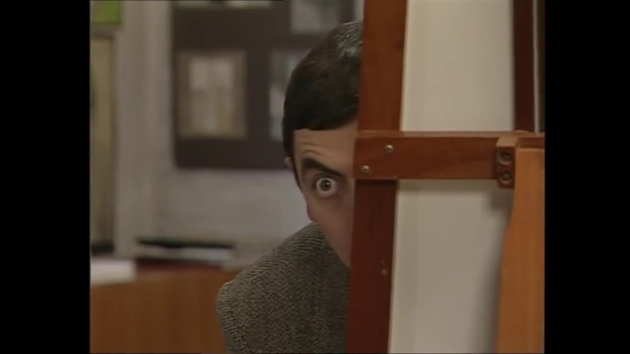Mr Bean The Whole Bean Clip Mr. Bean goes to art class video
