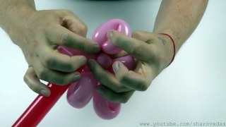 Цветок из воздушных шаров / How to make a flower of balloons