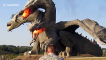 Game of Thrones-style dragon statue in Russia breathes fire