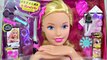 Barbie Color, Cut, & Curl Deluxe Styling Head Makeover with Hair Extensions, Makeup, and Nail Polish