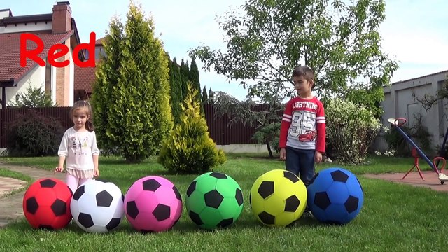 Learn Colors with Soccer Balls for Children,Toddlers,Babies Finger Family Nursery Rhymes Kids