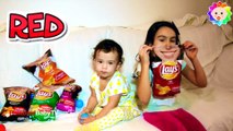 Learn Colors With Potato Chips for Children, Toddlers and Babies with Real Kid & Finger Family Songs