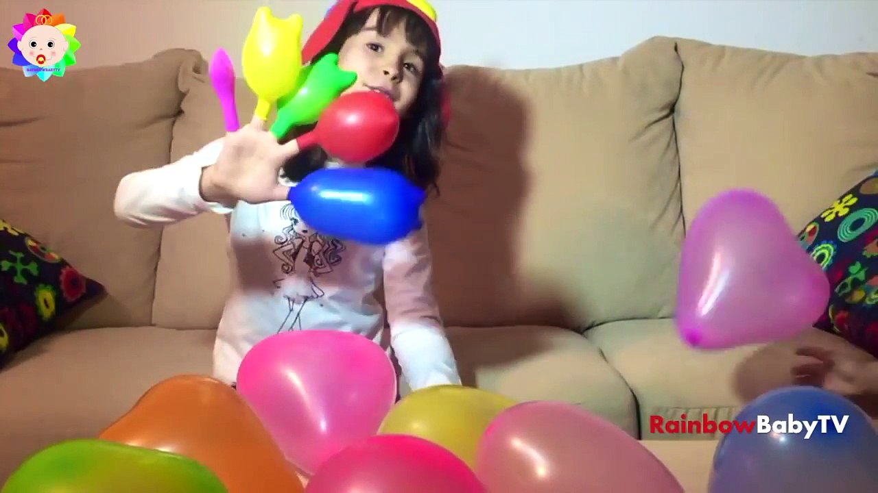 Baby Finger Family Song for Learning Colors with Real Babies & Candy - Crying Baby Balloons for Kids