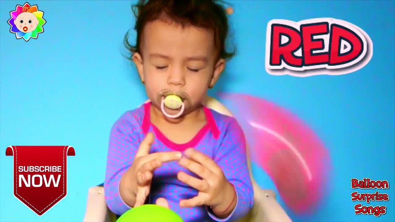 Bad Baby Learning Colors Family Finger Real Baby and Balloons for Babies Compilation Surprise Songs