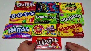 Open candy for kids - Skittles, m&m, dots, and many other