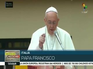 Italia: El papa Francisco pide a los jóvenes rechazar la corrupción