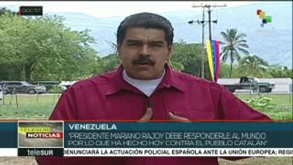 Pdte. venezolano pide a Rajoy responda por represión a catalanes
