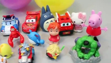 Surprise Eggs Big Play Doh Colors Dots Disney Cars, Minions, Toys