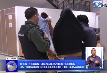 Video herunterladen: Tres presuntos asaltantes fueron capturados en el suroeste de Guayaquil