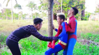 Superman Spiderman Beach Dance Venom PRANK Joker Fell into lake SWAT Rescue Elsa Superhero funny